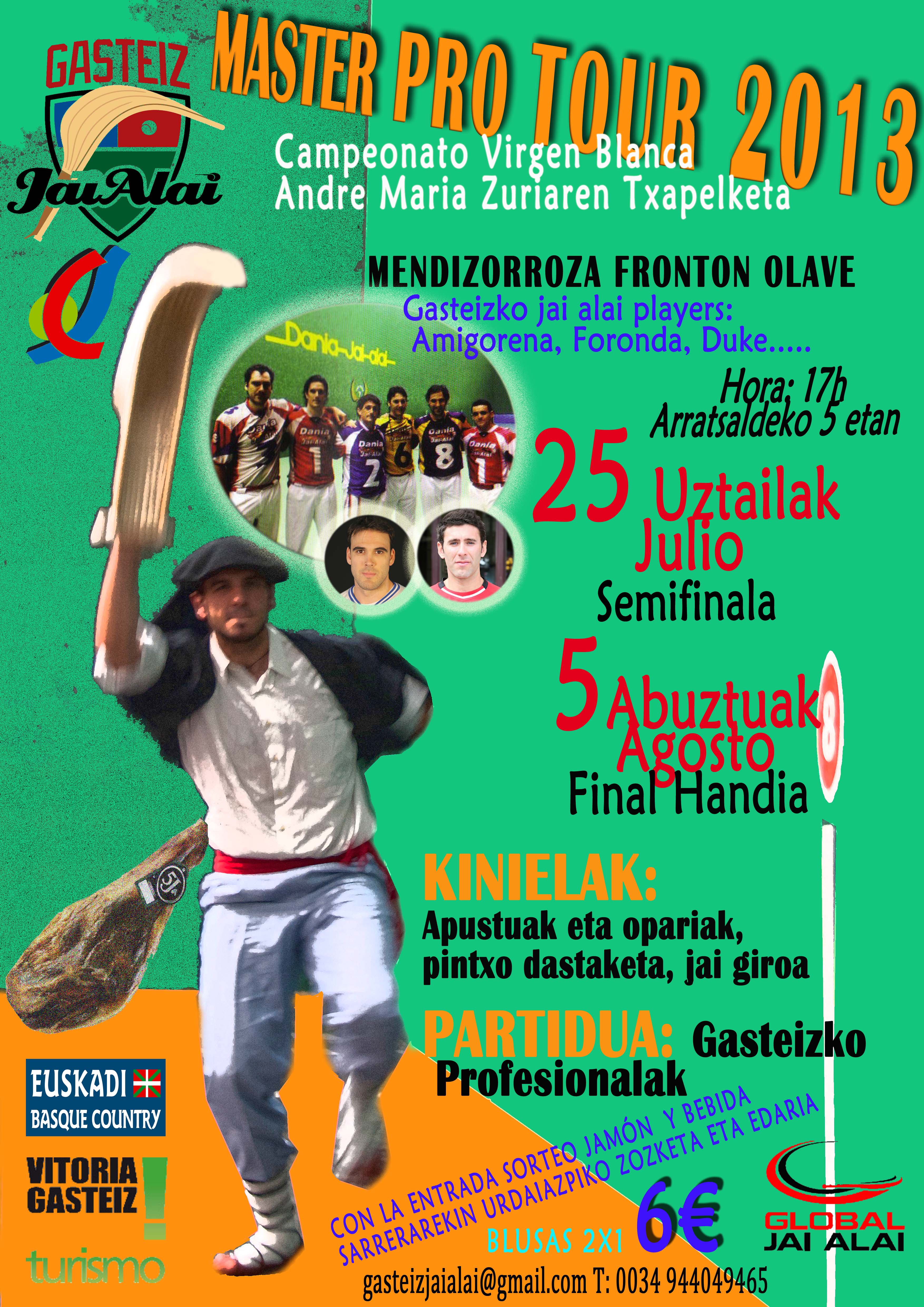 Cartel anunciador Master Pro Tour 2013